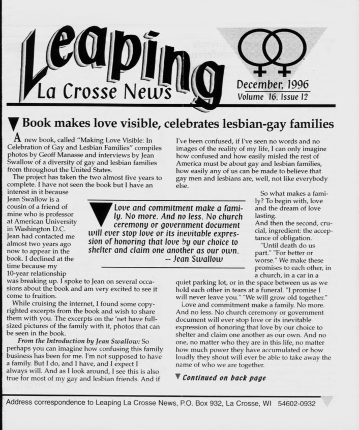 Volume 16- Number 12, December 1996; 3.2MB PDF file