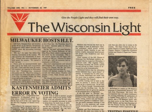 Volume 1- Number 1, November 1987; cover image only
